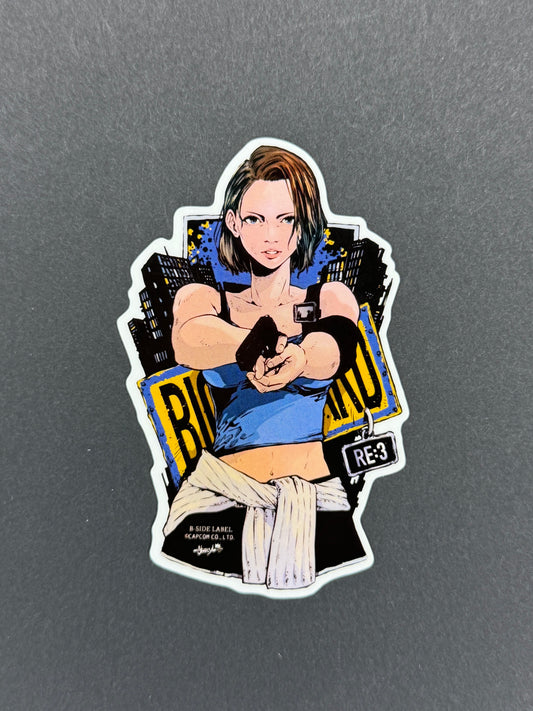 B-SIDE LABEL Collab Sticker - Capcom - Resident Evil 3 - Jill
