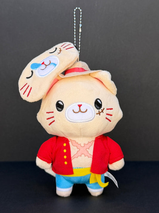 One Piece Mugiwara Store - One Piece with Cat Mascot Plush with Eye Mask - Luffy