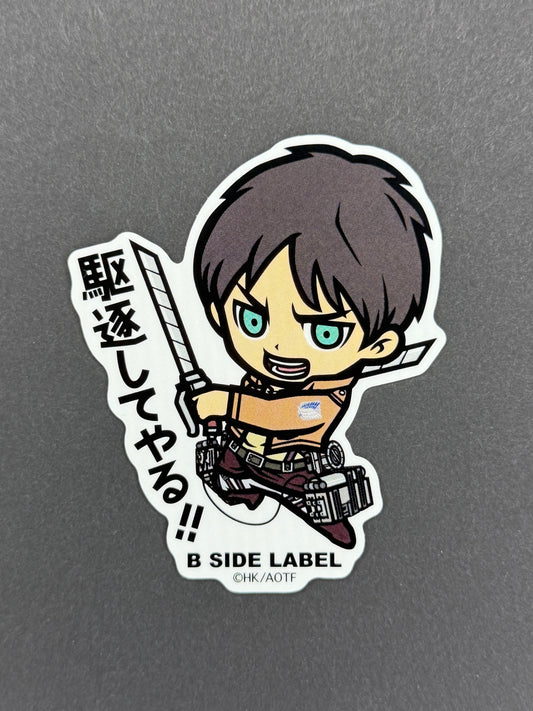 B-SIDE LABEL Collab Sticker - Attack on Titan - Eren Yeager ("I'll wipe them out!!")