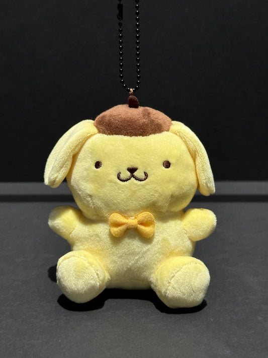 Sanrio Original Pompompurin Mascot Plush Keychain