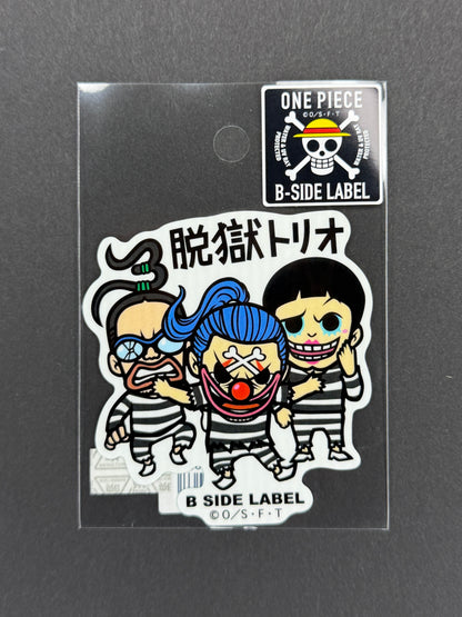 B-SIDE LABEL Collab Sticker - One Piece - Galdino, Buggy & Bon Clay (Jailbreak Trio)