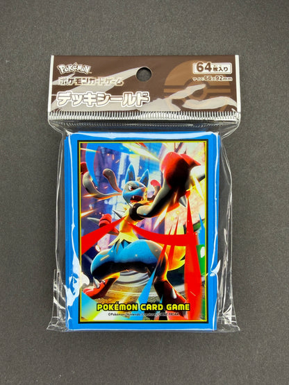 Pokémon Card Game Deck Shield Card Sleeves - Mega Lucario (Blue)