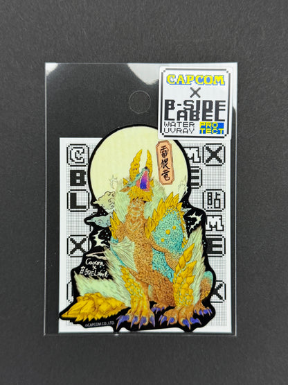 B-SIDE LABEL Collab Sticker - Capcom - Monster Hunter - Zinogre (Ukiyo-e)