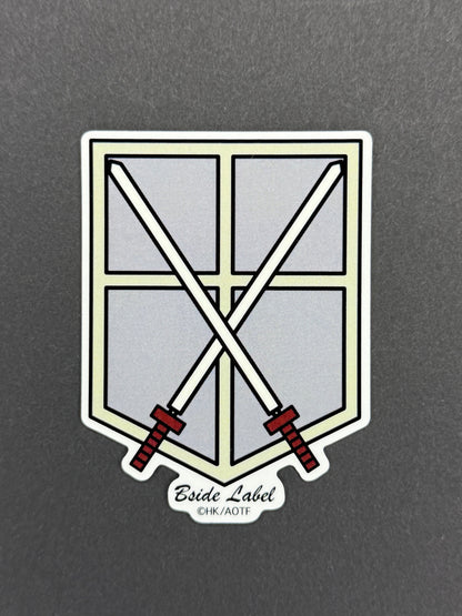 B-SIDE LABEL Collab Sticker - Attack on Titan - Training Corp Emblem