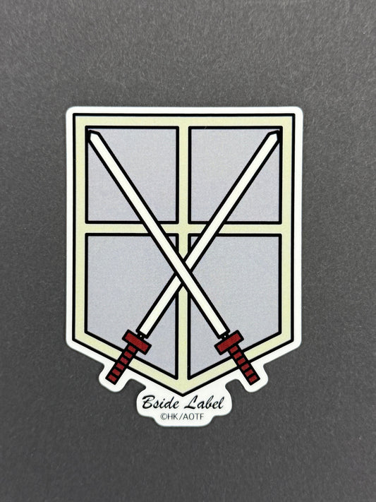 B-SIDE LABEL Collab Sticker - Attack on Titan - Training Corp Emblem