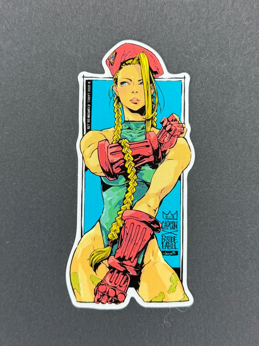 B-SIDE LABEL Collab Sticker - Capcom - Street Fighter - Cammy (Front View)