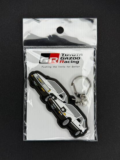 Toyota Gazoo Racing Collection AE86 Rubber Keyholder - Trueno & Levin