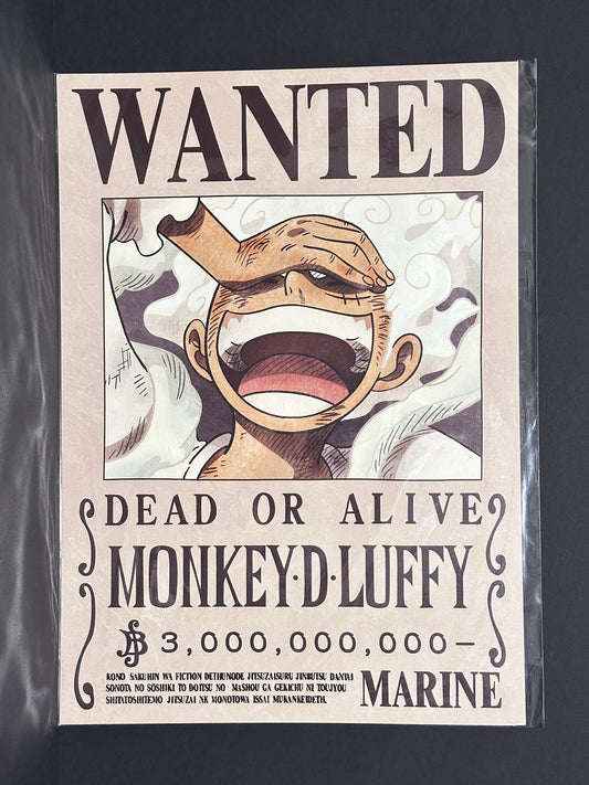 One Piece - Navy Issued Official Wanted Poster - Monkey D Luffy (3 Billion)