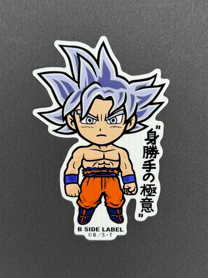 B-SIDE LABEL Collab Sticker - Dragonball Super - Perfected Ultra Instinct Goku