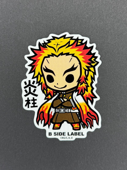 B-SIDE LABEL Collab Sticker - Demon Slayer - Kyojuro Rengoku