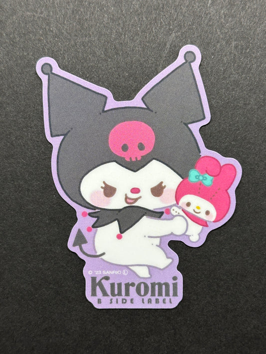 Sanrio Characters - Kuromi with My Melody Doll - B-Side Label Collab Sticker