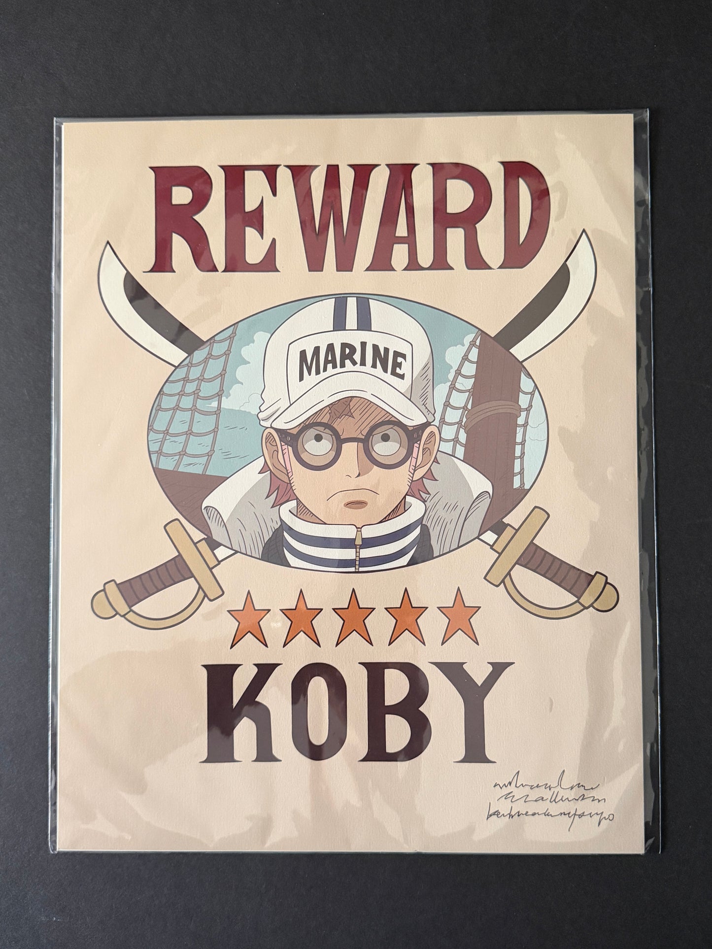 One Piece - Cross Guild Issued Official Wanted Poster - Koby (5 Stars)