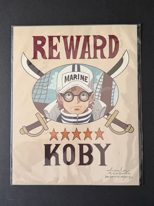One Piece - Cross Guild Issued Official Wanted Poster - Koby (5 Stars)