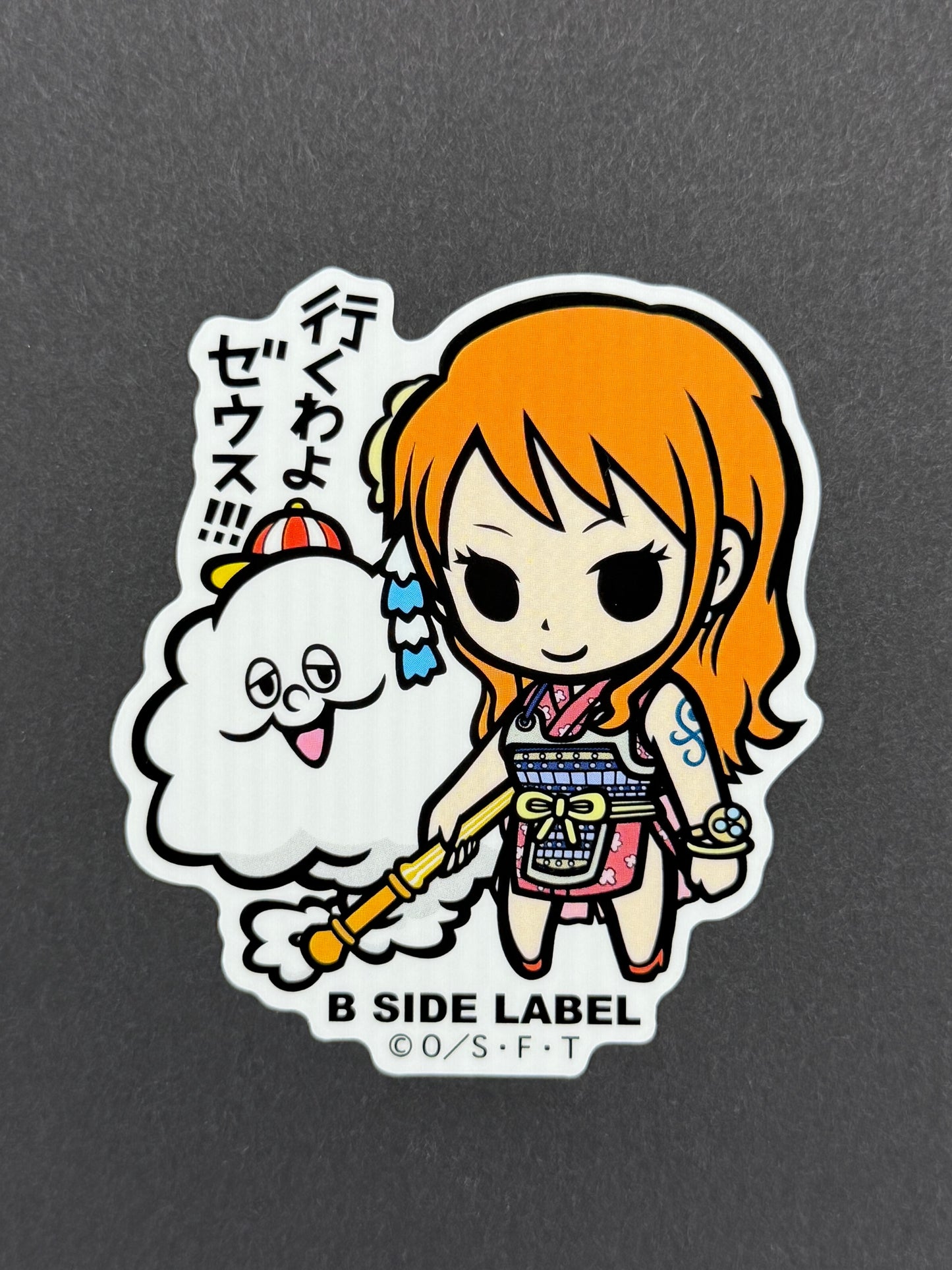B-SIDE LABEL Collab Sticker - One Piece - Nami (Raid on Onigashima - "Let's go Zeus!!!")