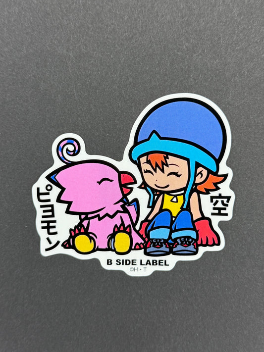 B-SIDE LABEL Collab Sticker - Digimon Adventure - Sora & Piyomon