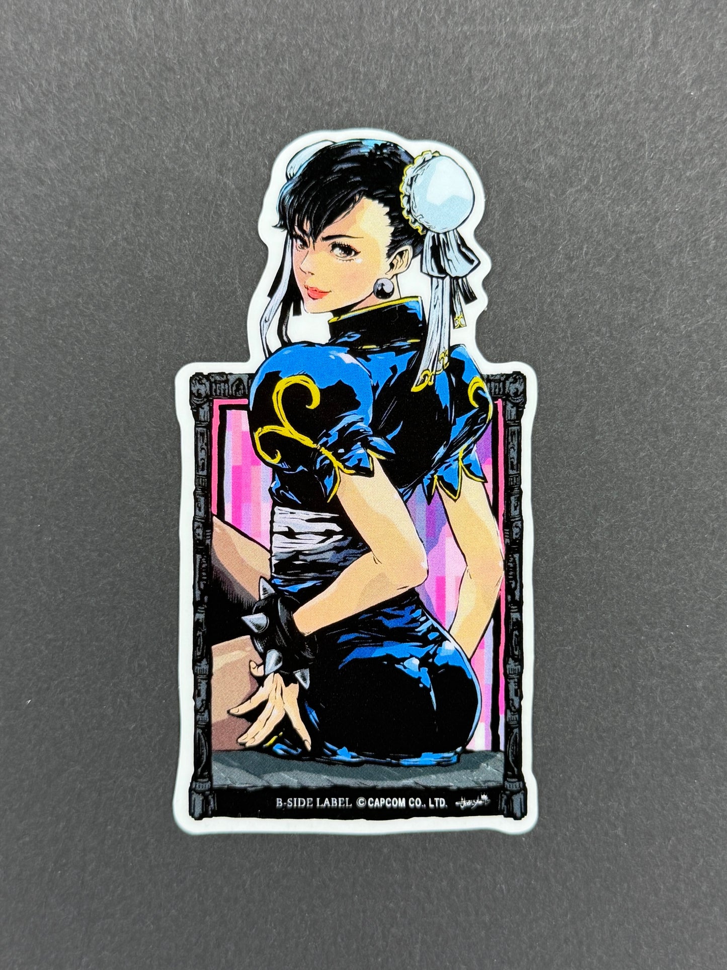 B-SIDE LABEL Collab Sticker - Capcom - Street Fighter - Chun Li (Side View)