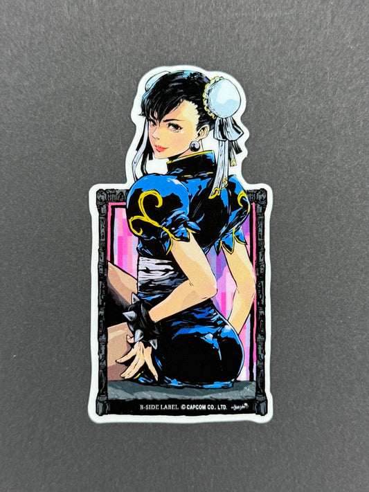 B-SIDE LABEL Collab Sticker - Capcom - Street Fighter - Chun Li (Side View)