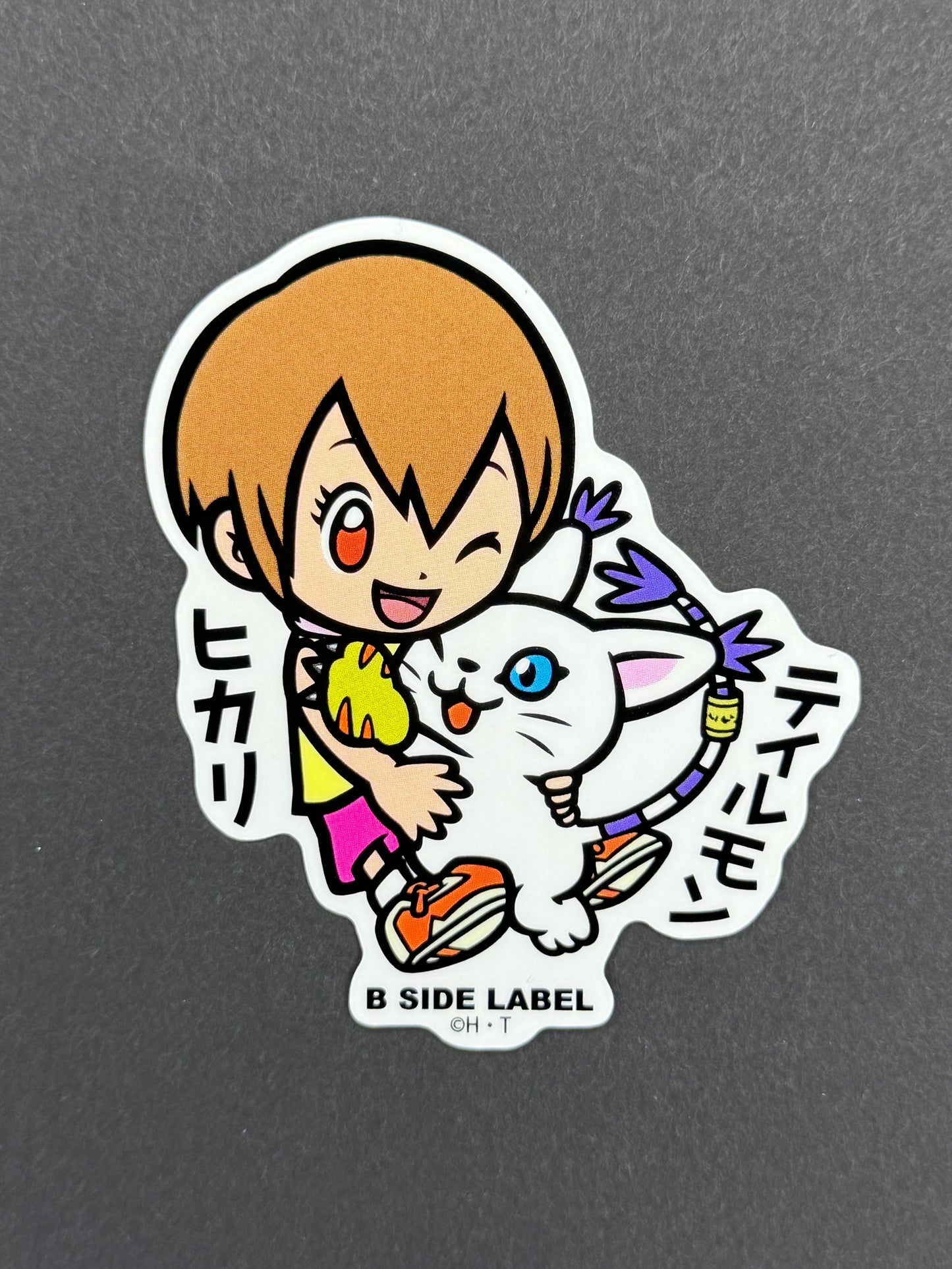 B-SIDE LABEL Collab Sticker - Digimon Adventure - Hikari & Tailmon