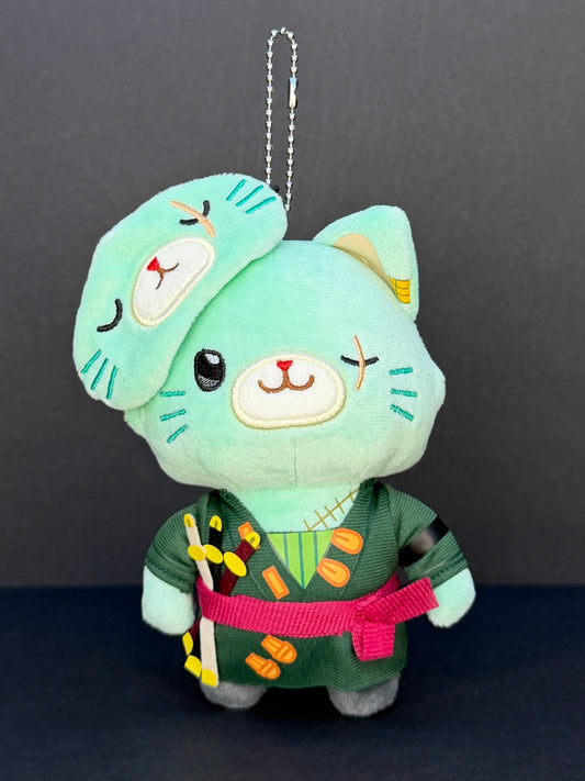One Piece Mugiwara Store - One Piece with Cat Mascot Plush with Eye Mask - Zoro