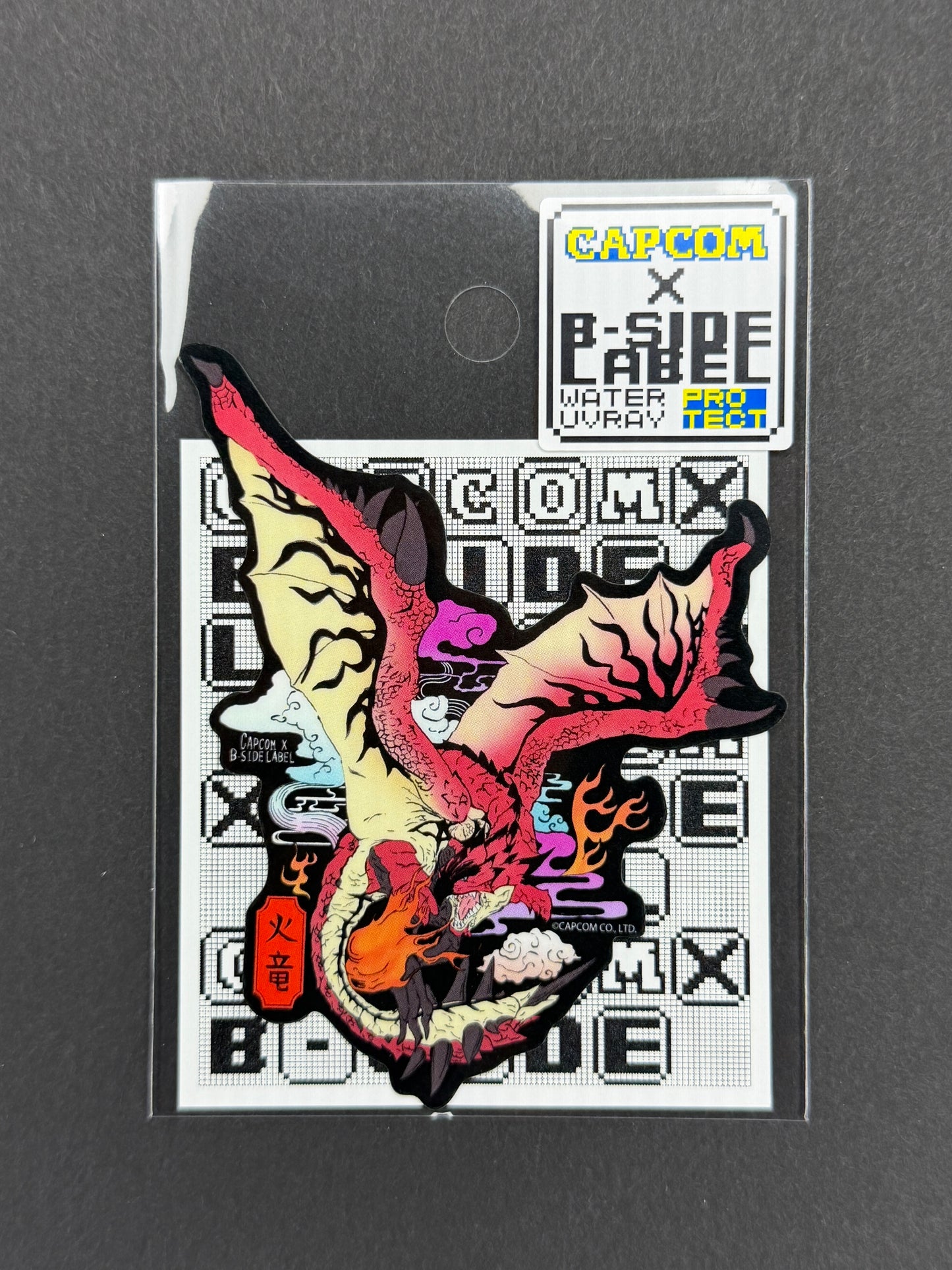 B-SIDE LABEL Collab Sticker - Capcom - Monster Hunter - Rathalos (Ukiyo-e)