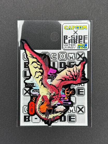 B-SIDE LABEL Collab Sticker - Capcom - Monster Hunter - Rathalos (Ukiyo-e)