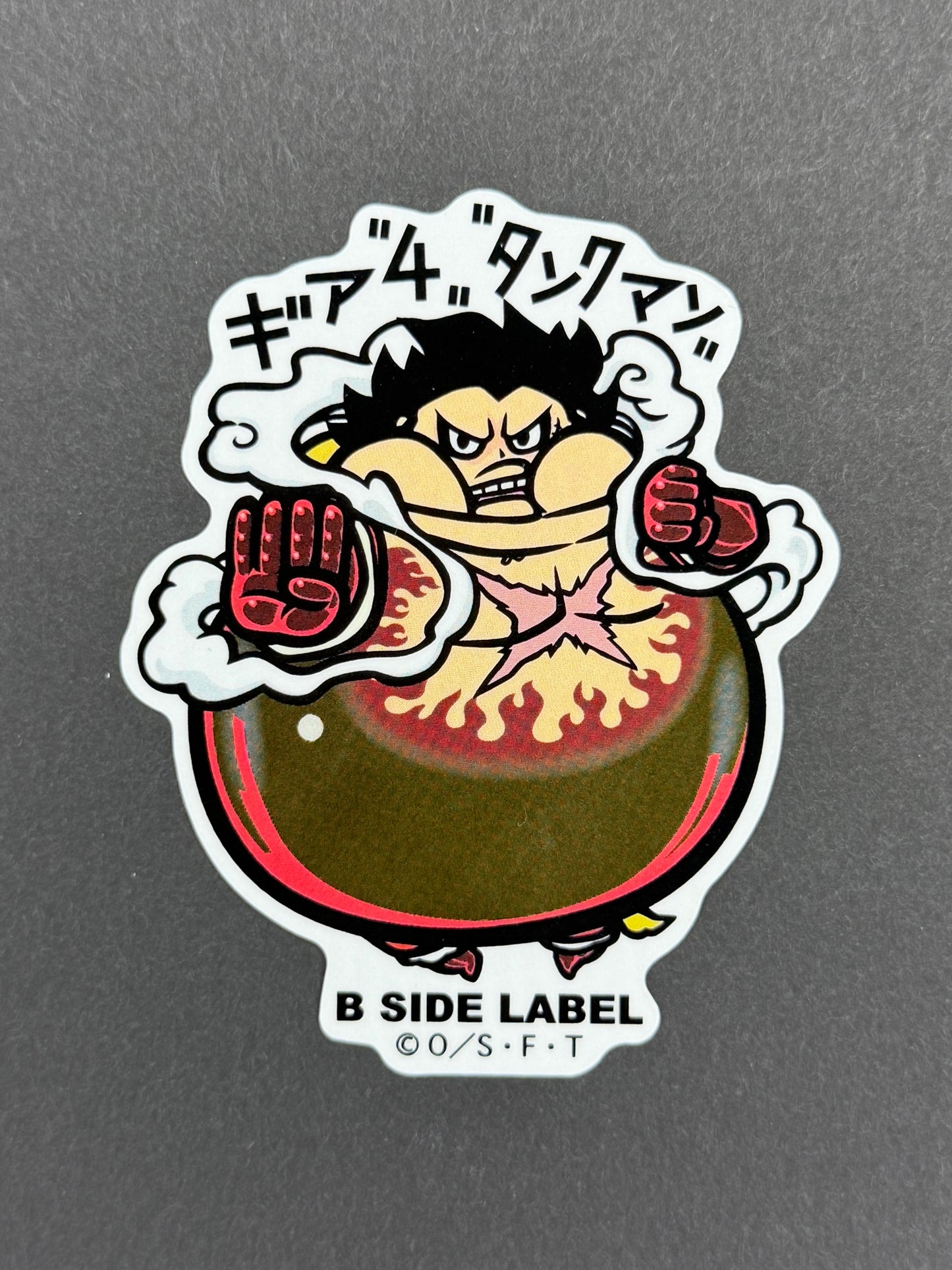 B-SIDE LABEL Collab Sticker - One Piece - Monkey D. Luffy (Gear 4 Tankman)
