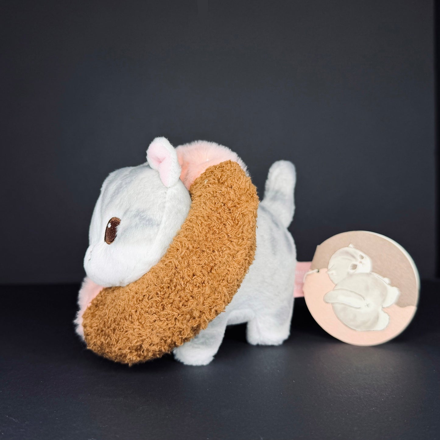 Mofusand Coffee And Donuts Mascot Plush - Strawberry Chocolate Donut