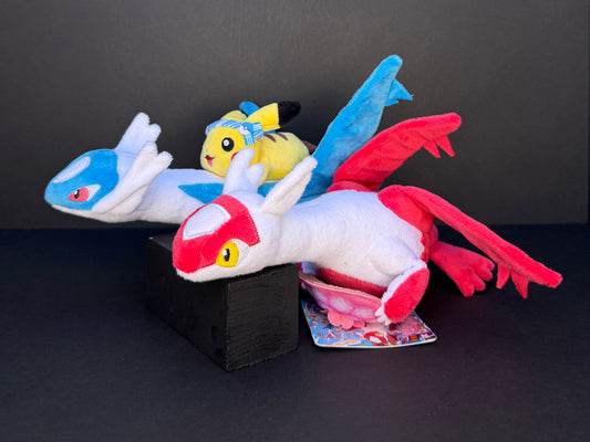 Pokémon Center Fukuoka - Pikachu on Latios & Latias Plush