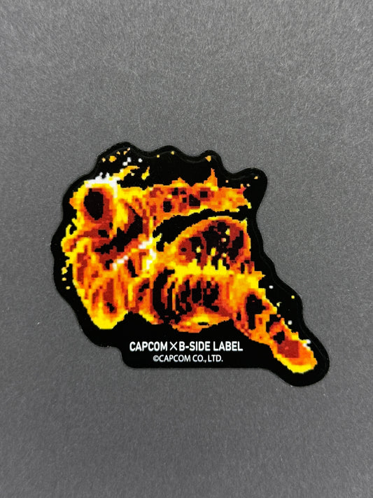 B-SIDE LABEL Collab Sticker - Capcom - Street Fighter - Yoga Flame Fire