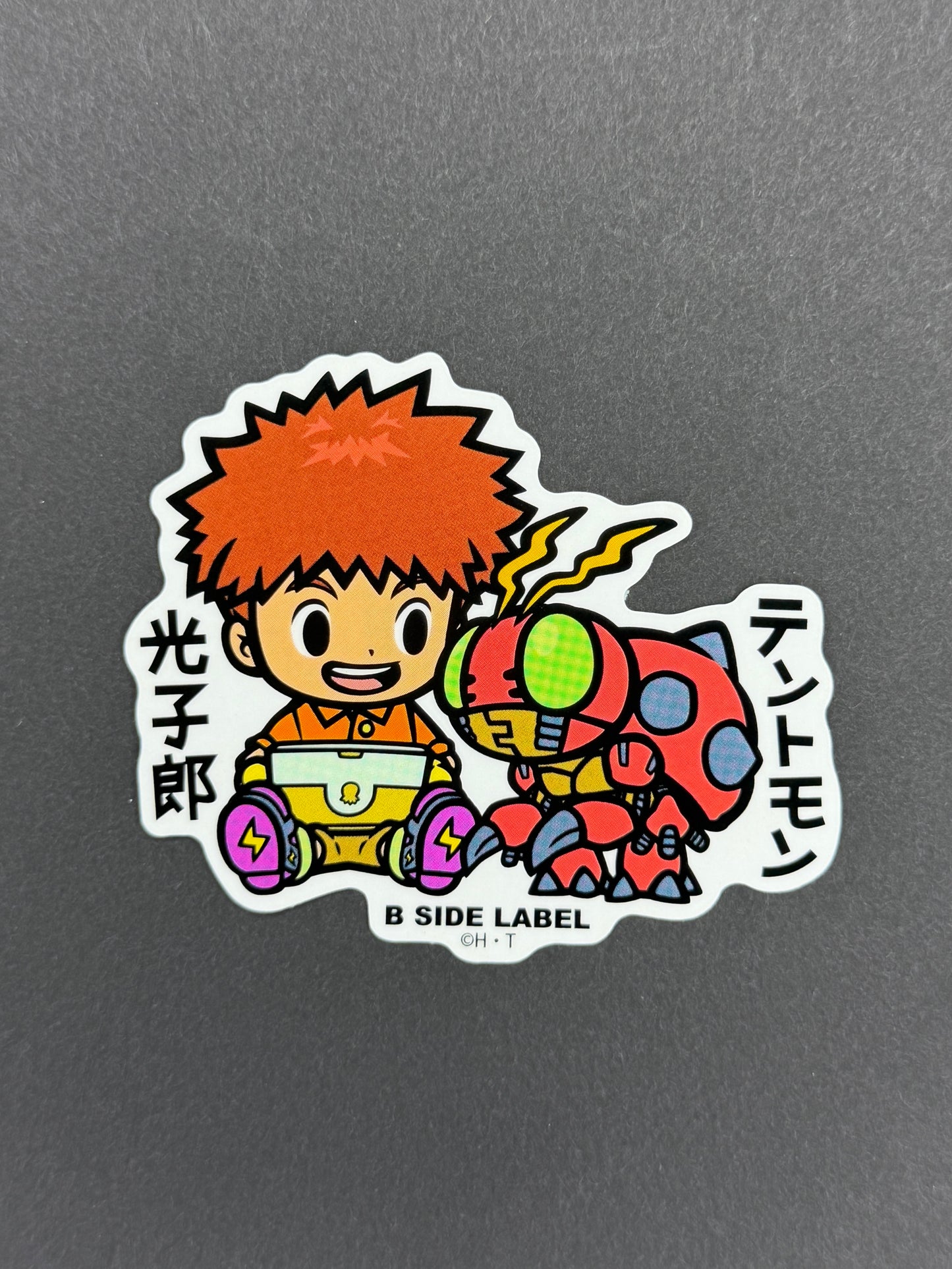 B-SIDE LABEL Collab Sticker - Digimon Adventure - Koshiro & Tentomon