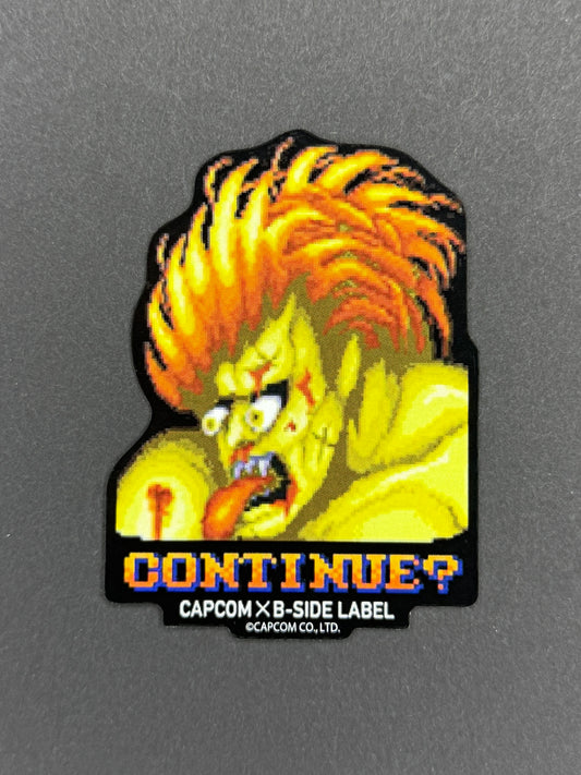 B-SIDE LABEL Collab Sticker - Capcom - Street Fighter - Blanka (Continue?)