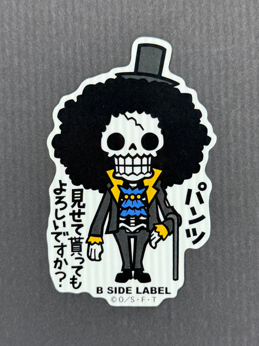 B-SIDE LABEL Collab Sticker - One Piece - Brook (Thriller Bark)