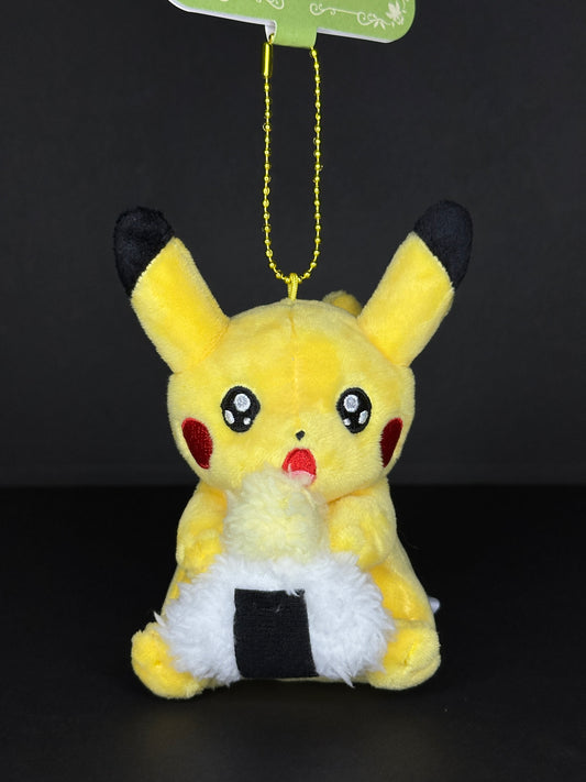 Pikachu with Tenmusu Plush Keychain - Pokémon Center Nagoya Exclusive