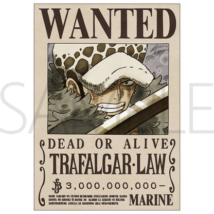 One Piece - Navy Issued Official Wanted Poster - Trafalgar Law (3 Billion)