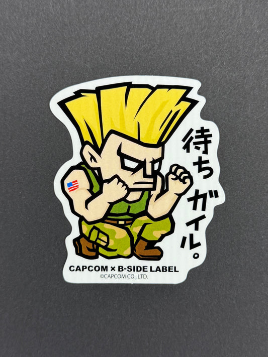 B-SIDE LABEL Collab Sticker - Capcom - Street Fighter - Guile