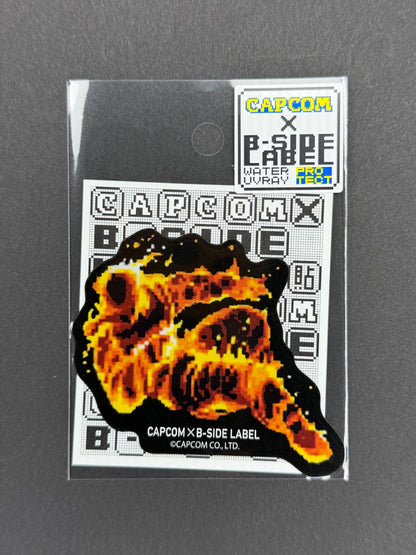 B-SIDE LABEL Collab Sticker - Capcom - Street Fighter - Yoga Flame Fire