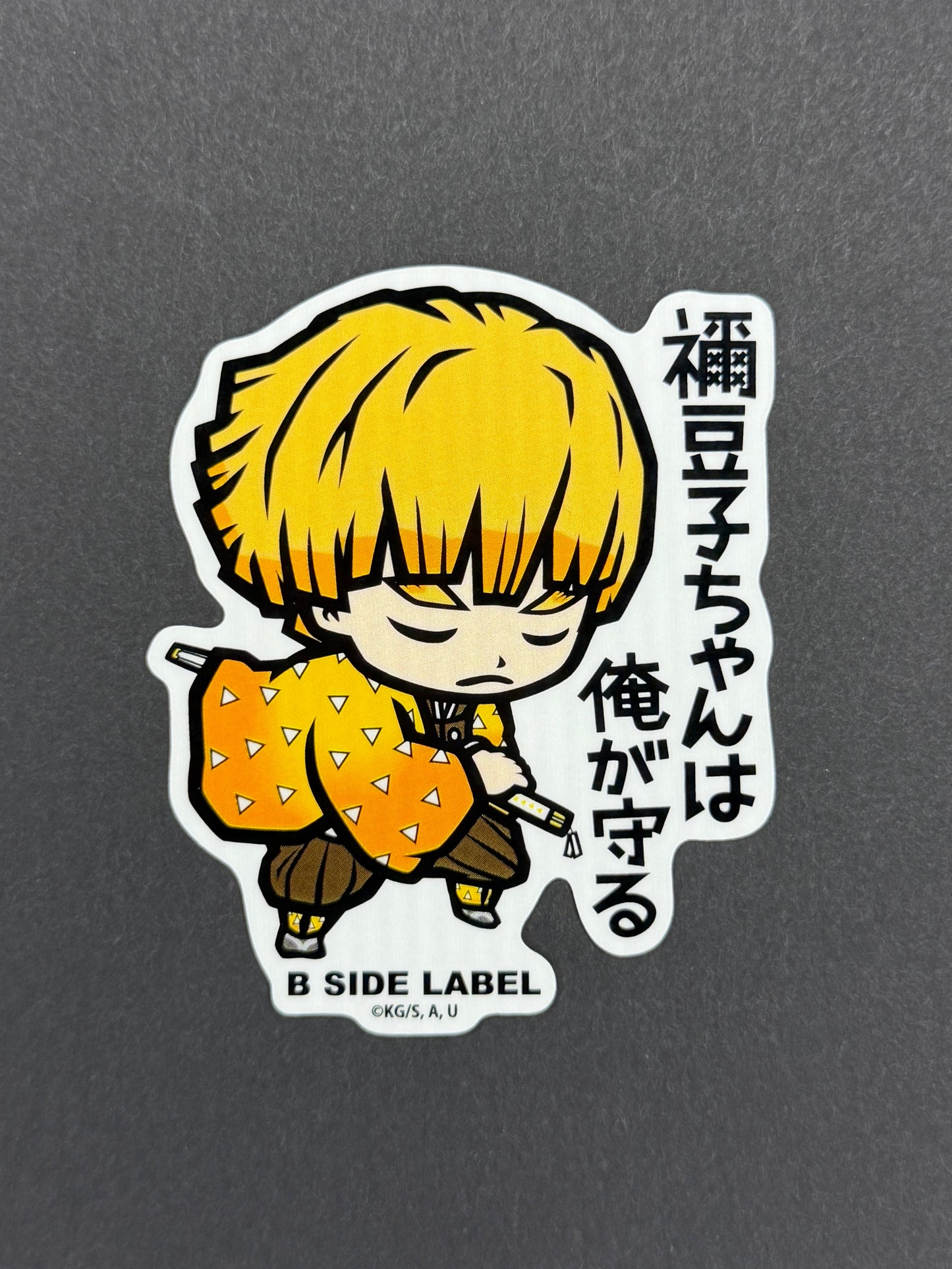 B-SIDE LABEL Collab Sticker - Demon Slayer - Zenitsu Agatsuma