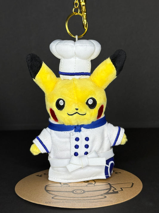 Pokémon Cafe - Chef Pikachu Mascot Plush Keychain