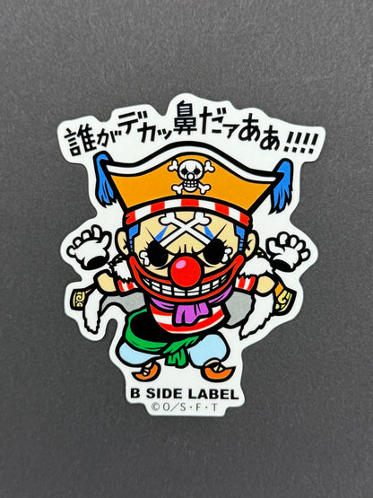B-SIDE LABEL Collab Sticker - One Piece - Buggy the Clown