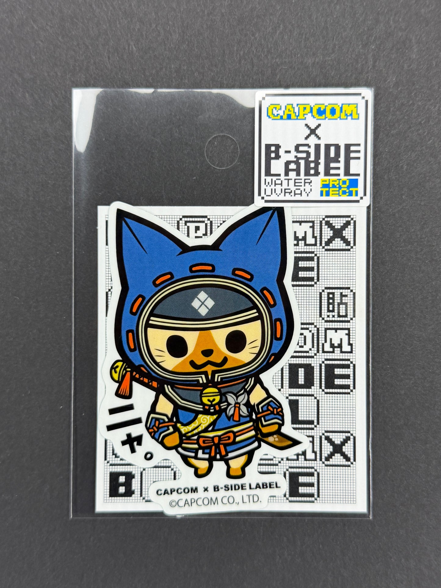 B-SIDE LABEL Collab Sticker - Capcom - Monster Hunter - Ninja Palico