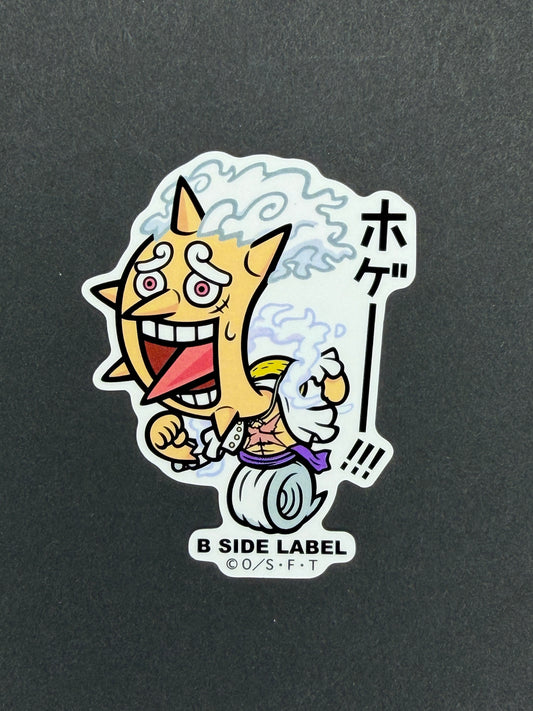 One Piece - Monkey D. Luffy (Gear 5 - "ho-ge!!!") - B-Side Label Collab Sticker