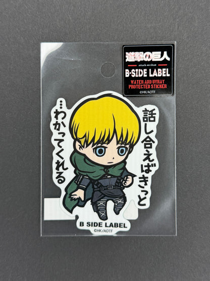 B-SIDE LABEL Collab Sticker - Attack on Titan - Armin (The Final Season)