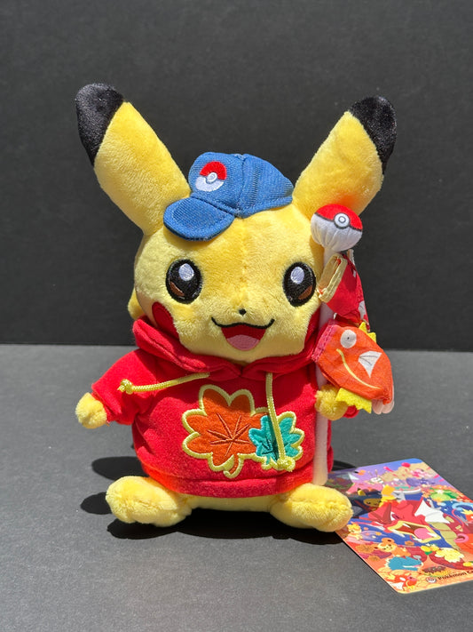 Pikachu with Koi Streamer Plush - Pokémon Center Hiroshima Exclusive