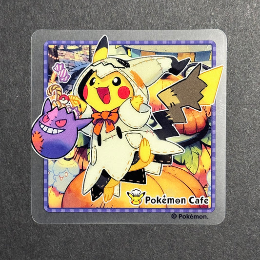 Pokémon Cafe Clear Plastic Coaster - Halloween Festival Pikachu