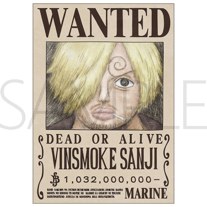 One Piece - Navy Issued Official Wanted Poster - Vinsmoke Sanji (1.032 Billion)