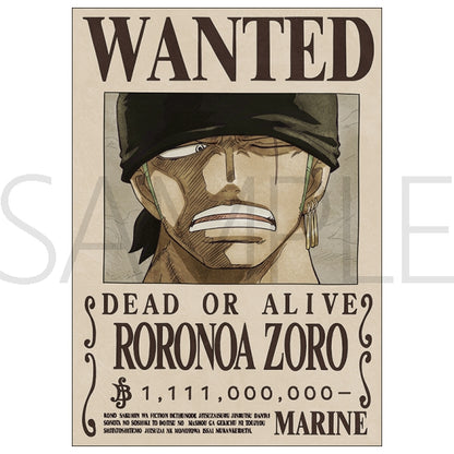 One Piece - Navy Issued Official Wanted Poster - Roronoa Zoro (1.111 Billion)
