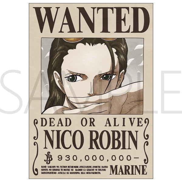 One Piece - Navy Issued Official Wanted Poster - Nico Robin (930 Million)